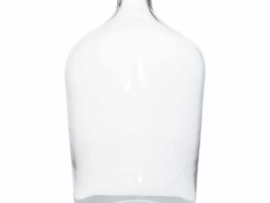 Tall Bulbous Narrow Neck Glass Vase