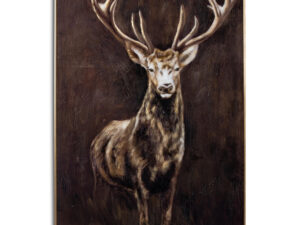 Royal Stag Glass Image In Gold Frame