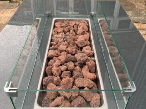 Rattan Firepit Dining Patio Set With 4 Chairs - Image 7